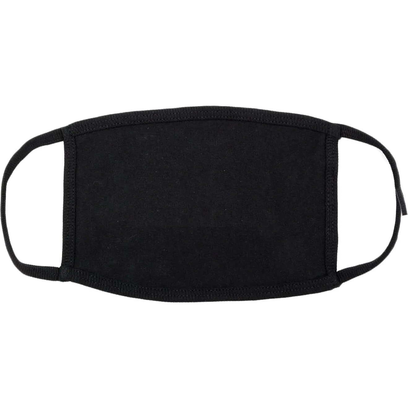 3 PACK Bulk Blank Black Cotton Face Masks