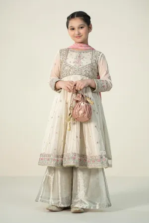 3 Piece Embroidered Net Suit | MKS-W24-18