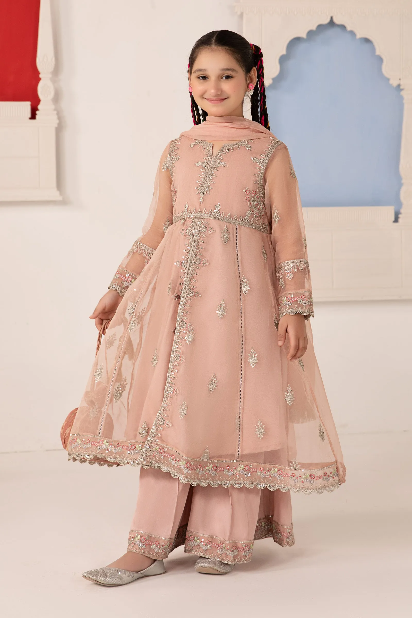 3 Piece Embroidered Organza Suit | MKS-EA24-01