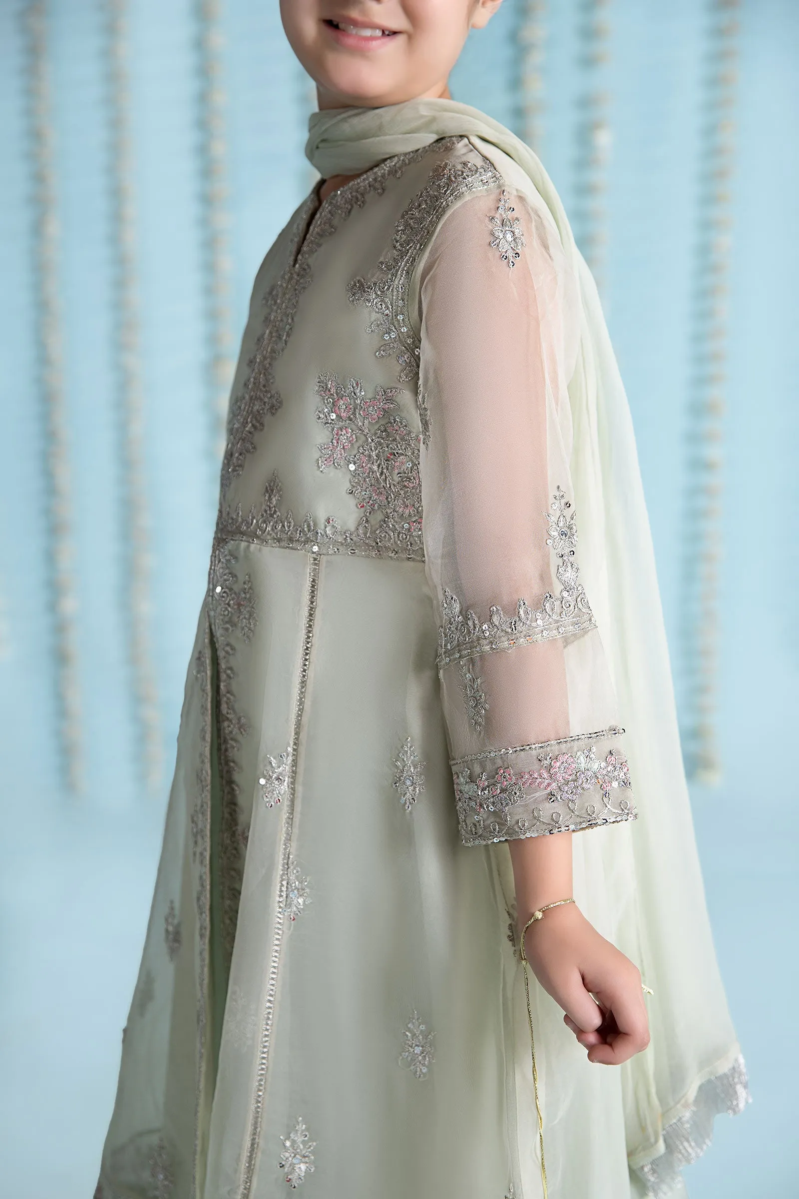 3 Piece Embroidered Organza Suit | MKS-EA24-01