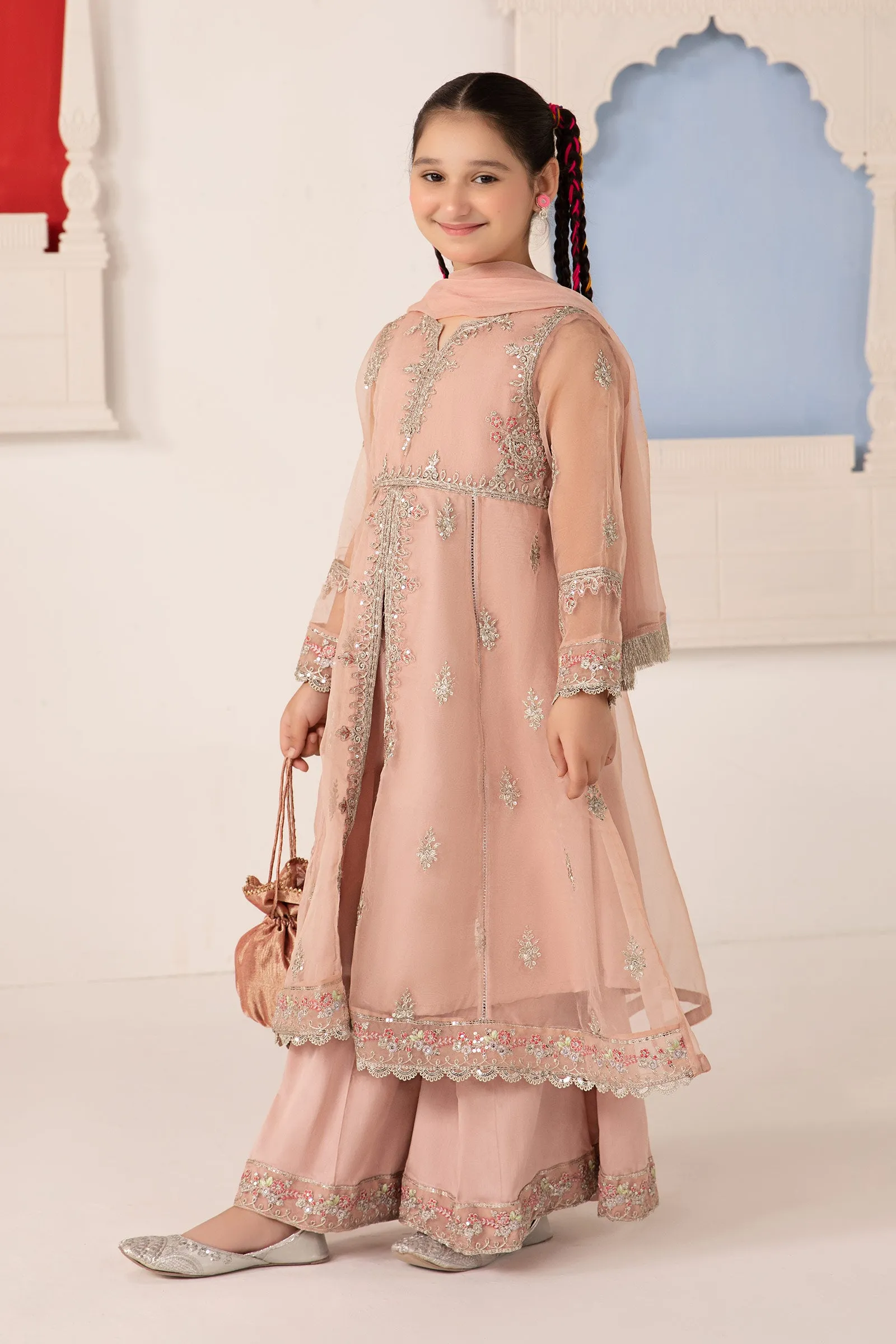 3 Piece Embroidered Organza Suit | MKS-EA24-01