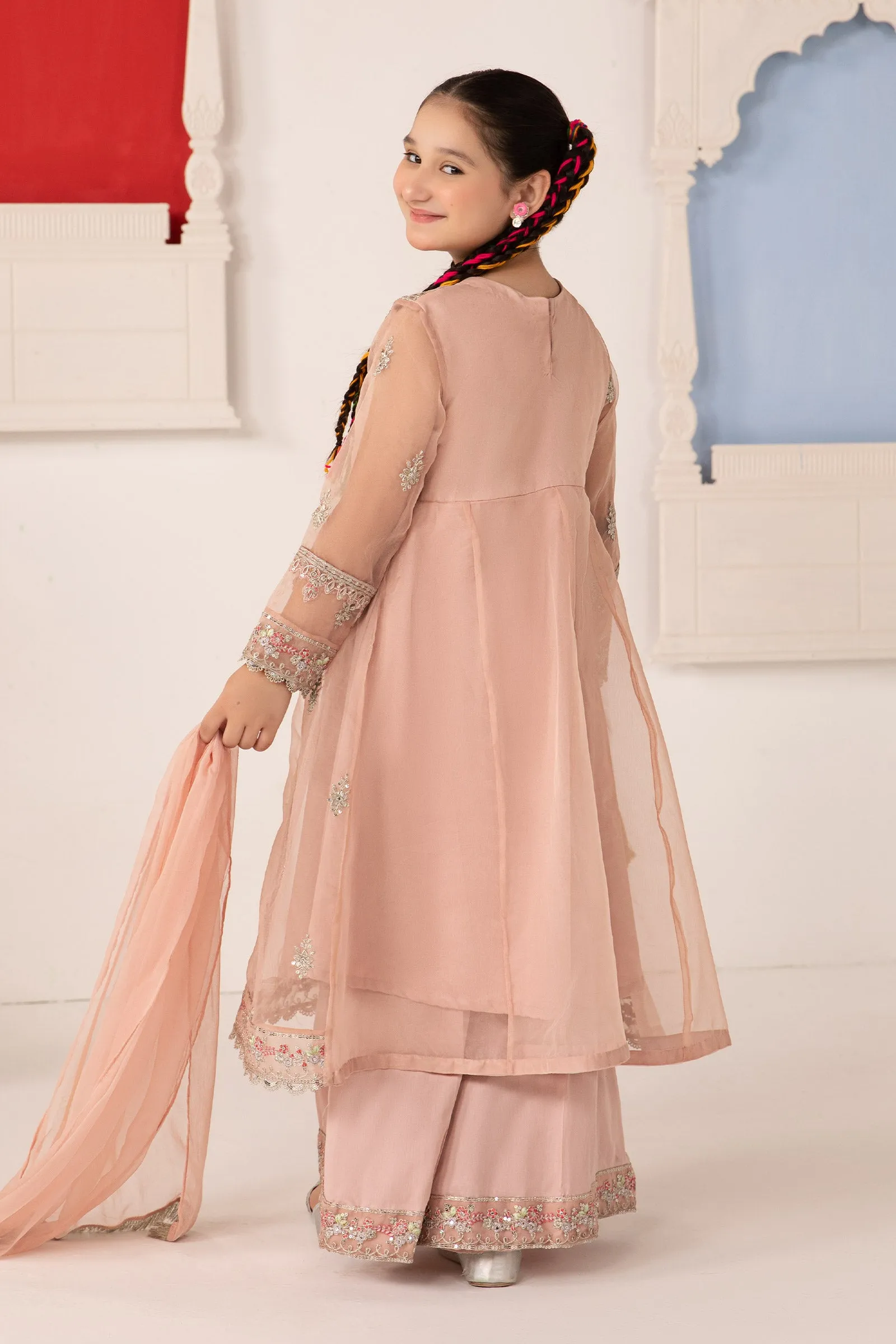 3 Piece Embroidered Organza Suit | MKS-EA24-01