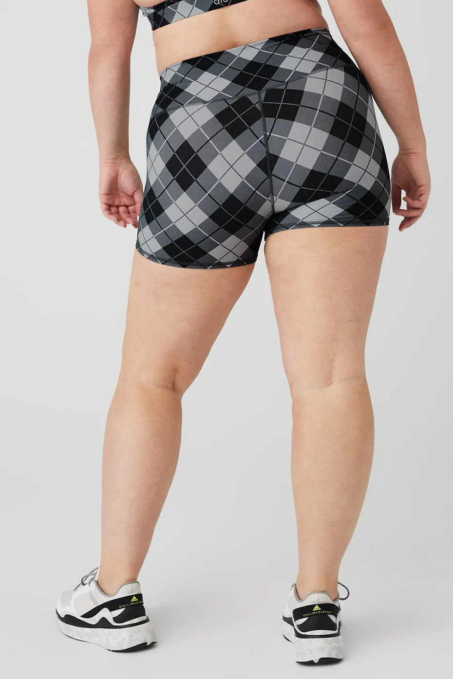 4" Vapor High-Waist Argyle Short - Black/Anthracite