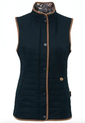 Alan Paine Felwell Quilted Waistcoat in Dark Navy (Ladies)