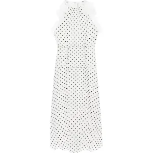 Alessandra Rich sleeveless maxi dress in polka