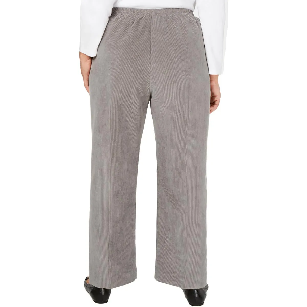 Alfred Dunner Womens Plus Dressy Wear To Work Corduroy Pants