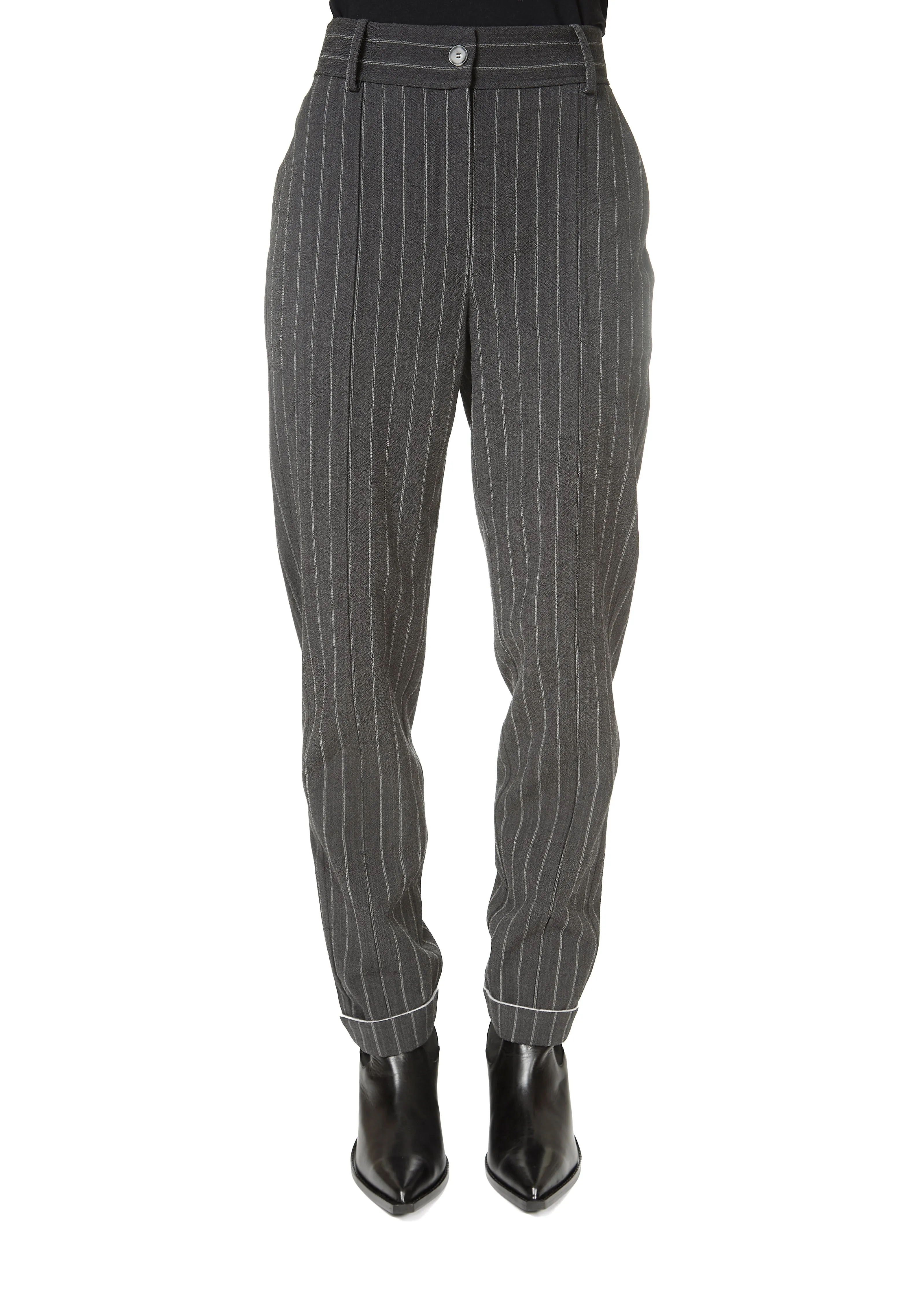 Annette Gortz Grey 'Pinstripe Trousers'