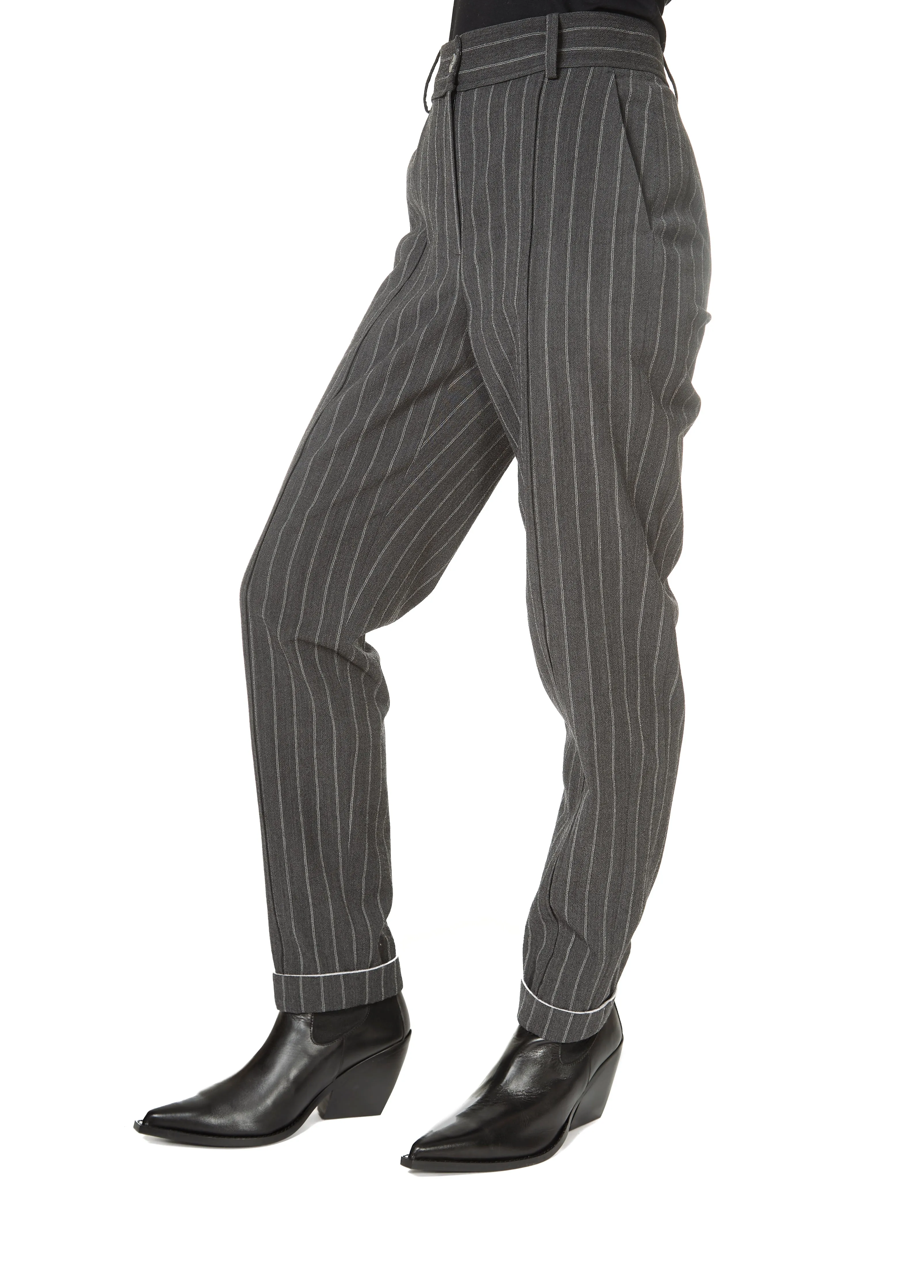 Annette Gortz Grey 'Pinstripe Trousers'