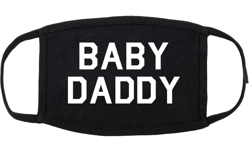 Baby Daddy Funny Fathers Day Cotton Face Mask Black