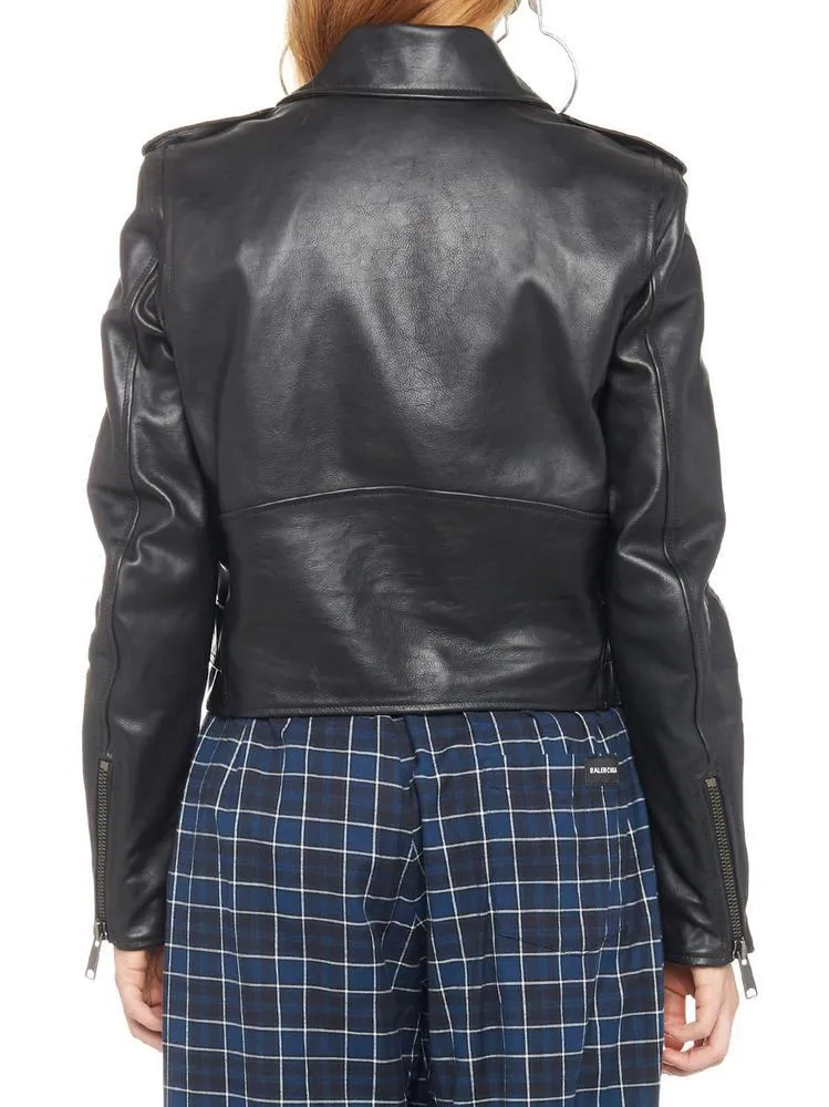 Balenciaga Cropped Biker Jacket