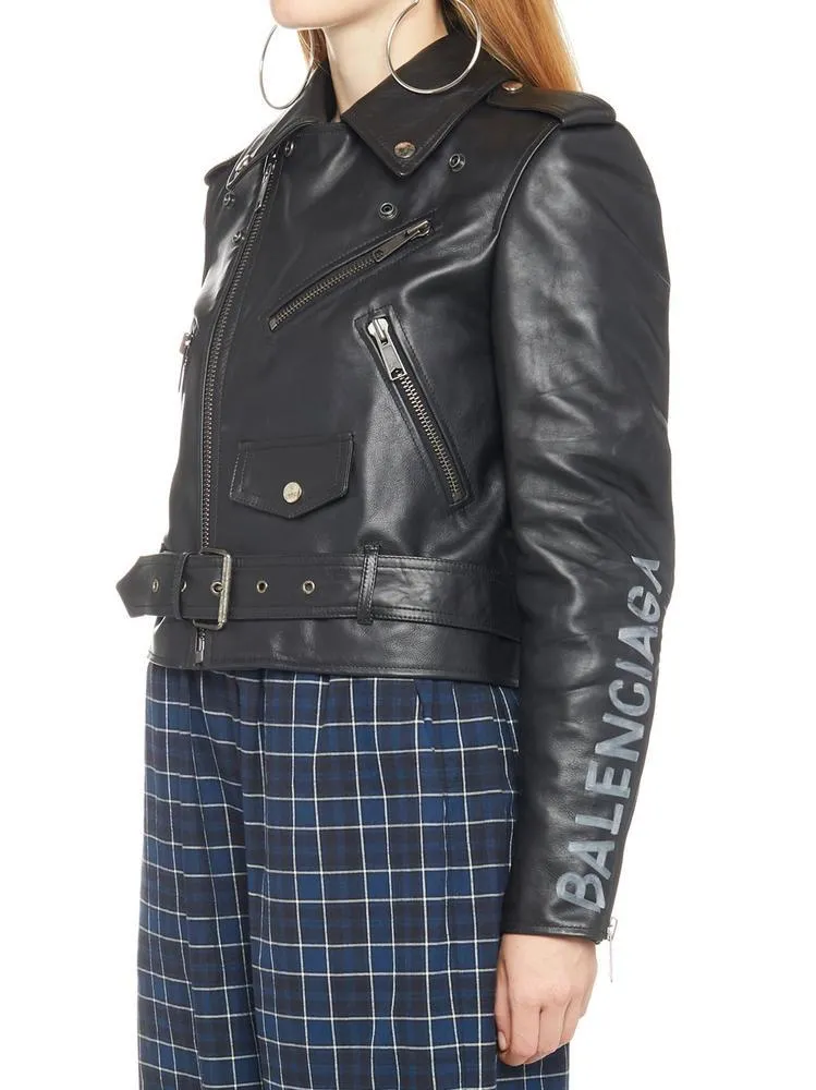 Balenciaga Cropped Biker Jacket