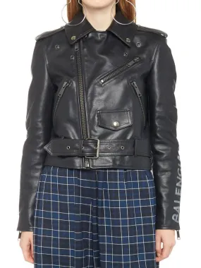 Balenciaga Cropped Biker Jacket