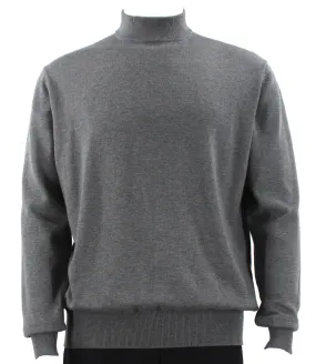 Bassiri L/S Mock-Neck Smoke Sweater 630