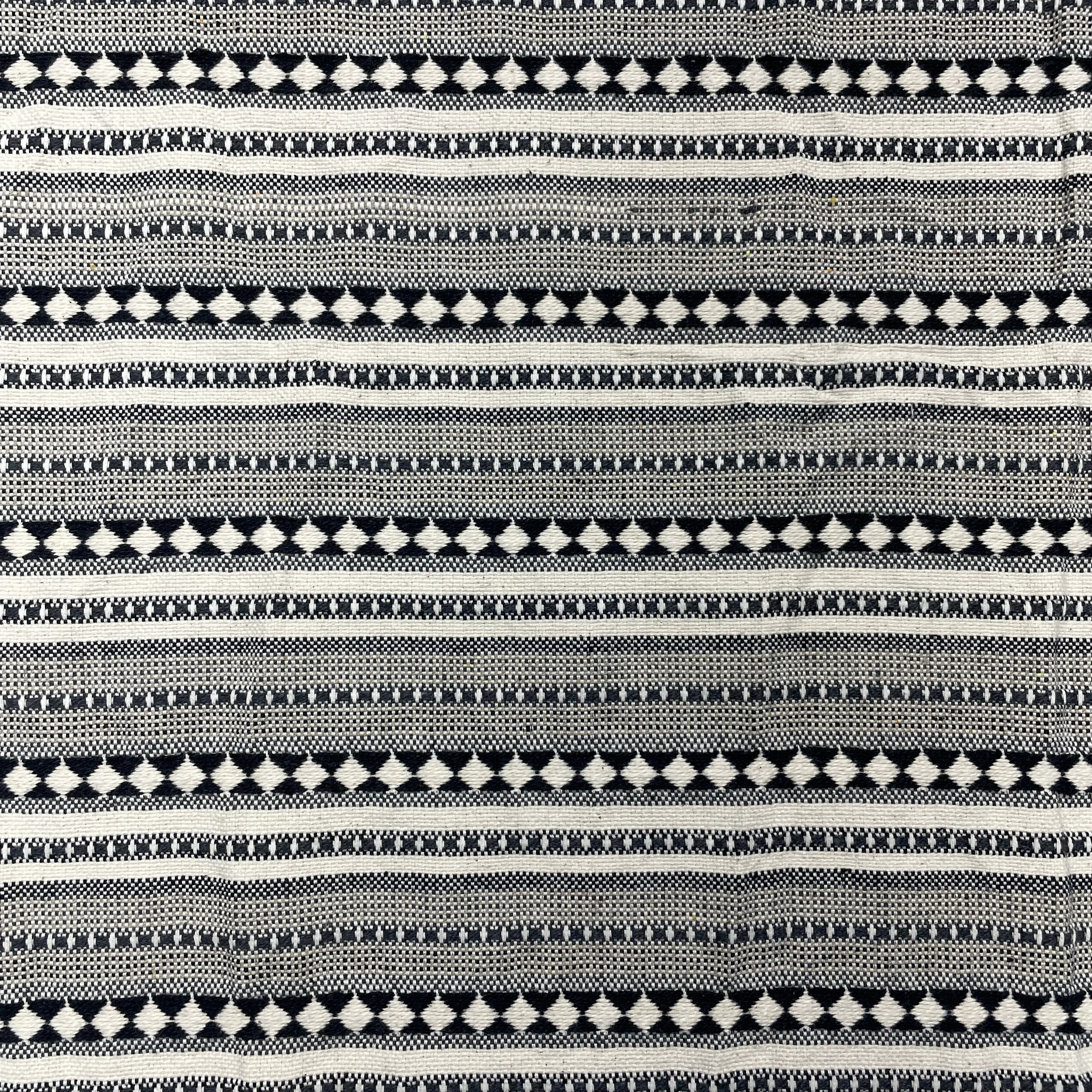 Black And White Stripes Jacquard Tapestry Fabric