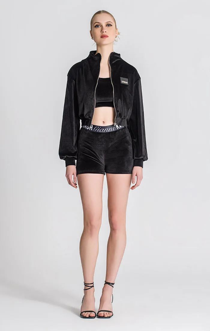 Black Montecarlo Cropped Jacket