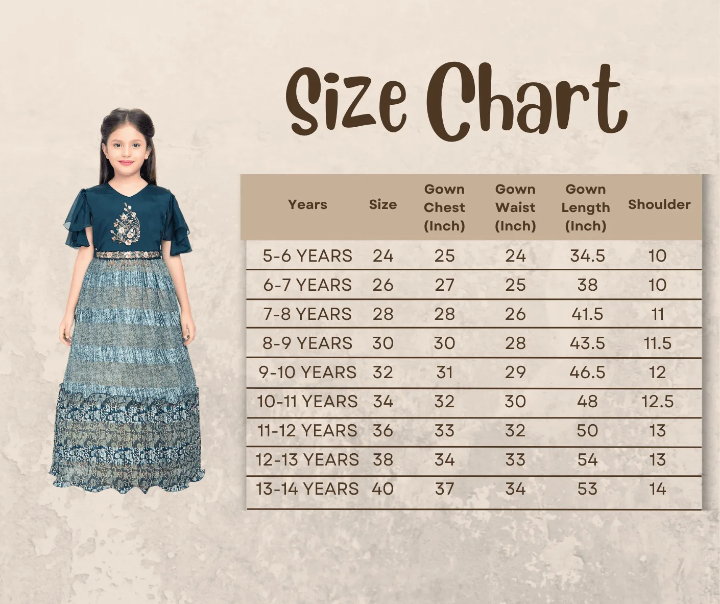 Blue Coloured Ethnic Motifs Printed Ethnic Gown with Separate Necklace Trendy Style For Girls