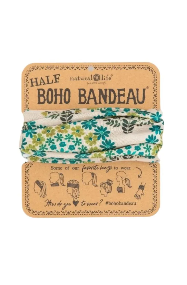 Boho Bandeau Half Cream Floral Med