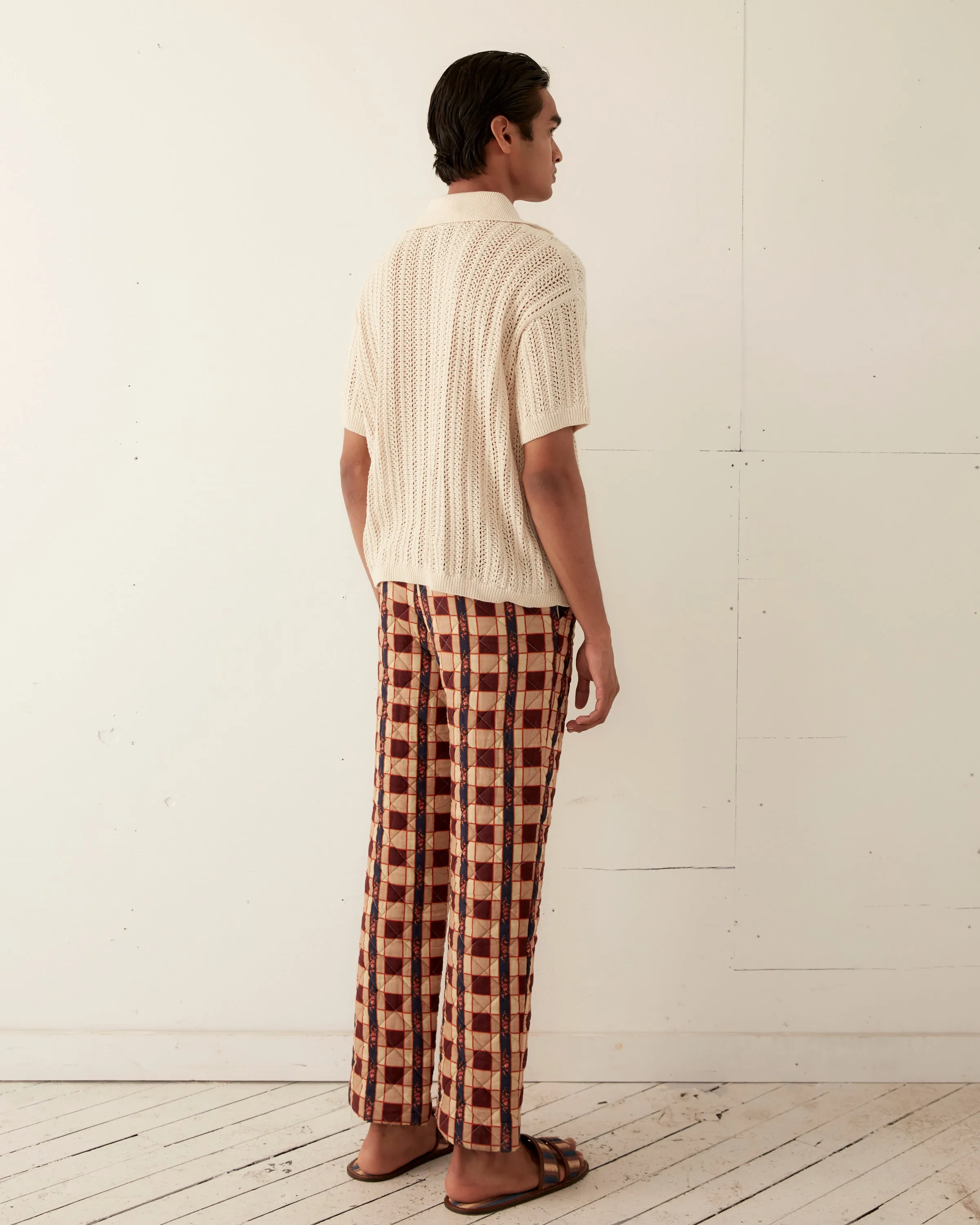 Bouquet Cloth Quilt Trousers