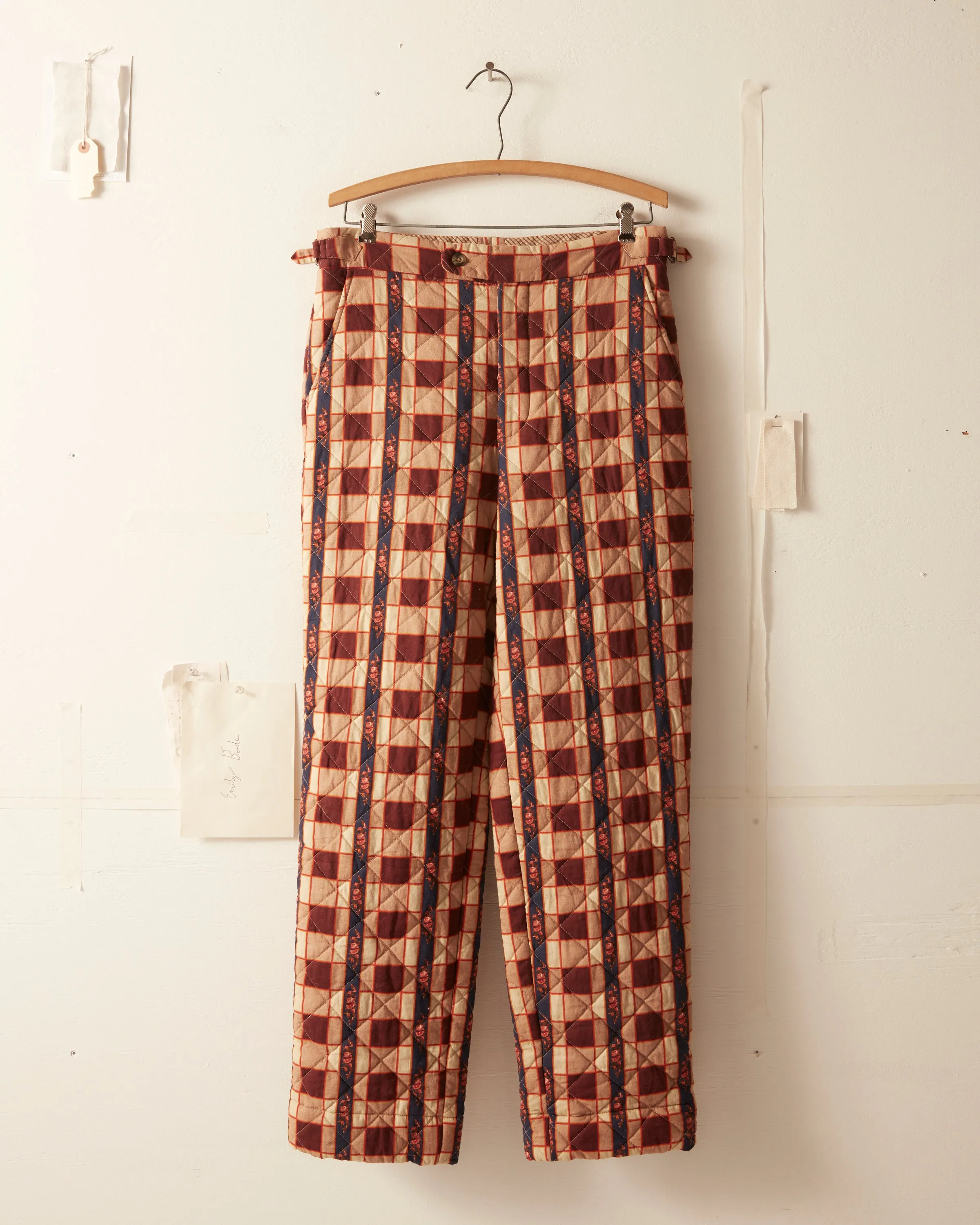 Bouquet Cloth Quilt Trousers