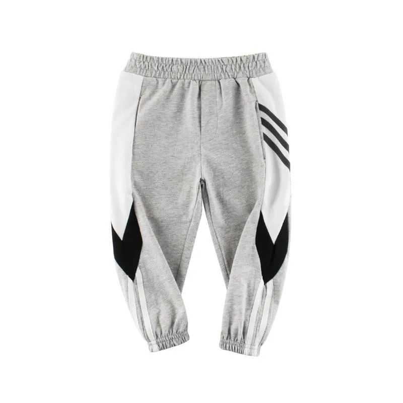 Boy's Premium Black/Gray Casual Pants