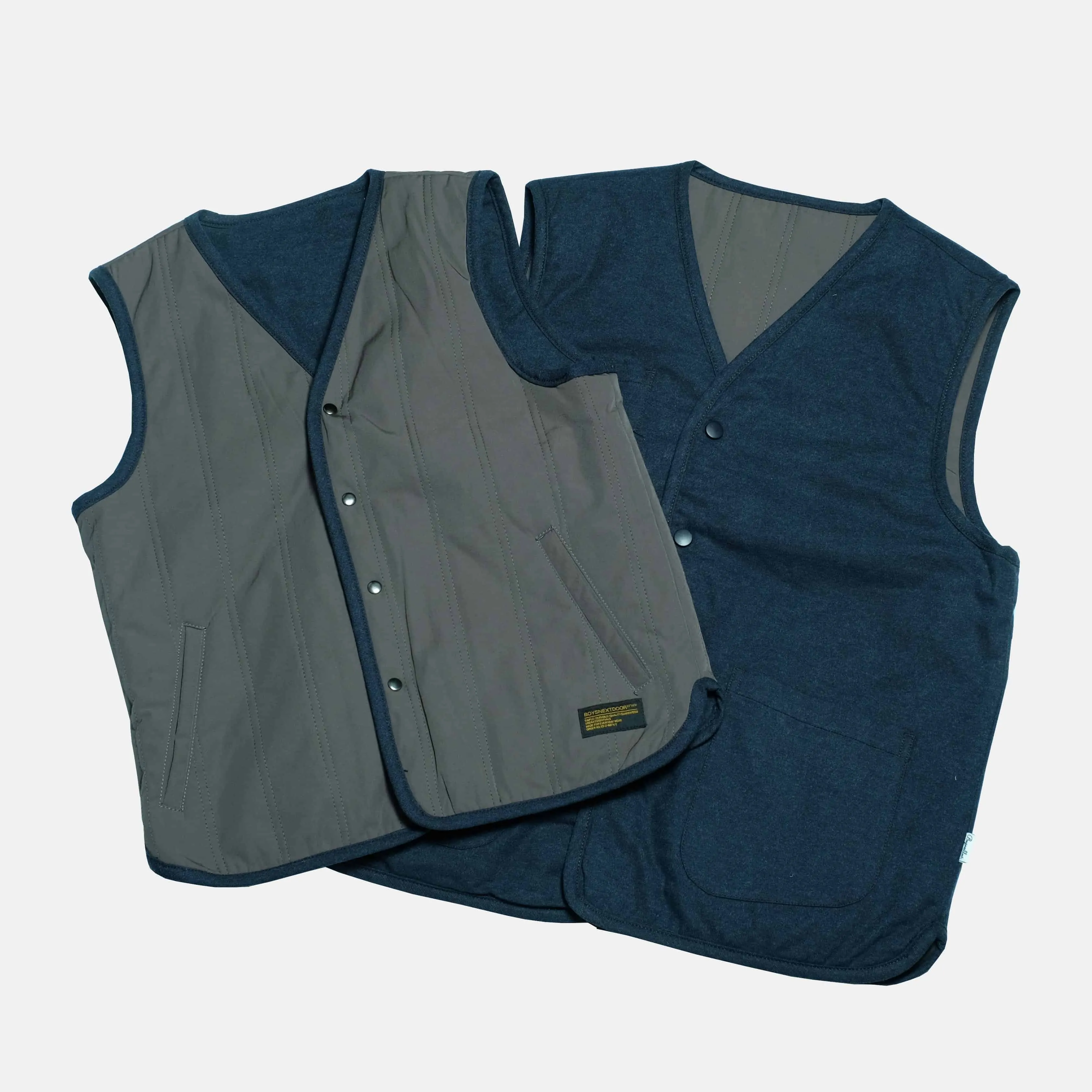 Boysnextdoor Reversible Quilted Vest Navy