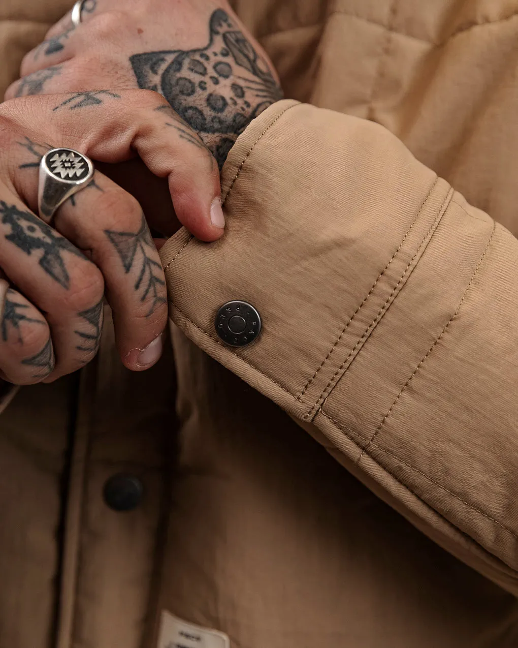 Bronson Quilted Overshirt - Sand