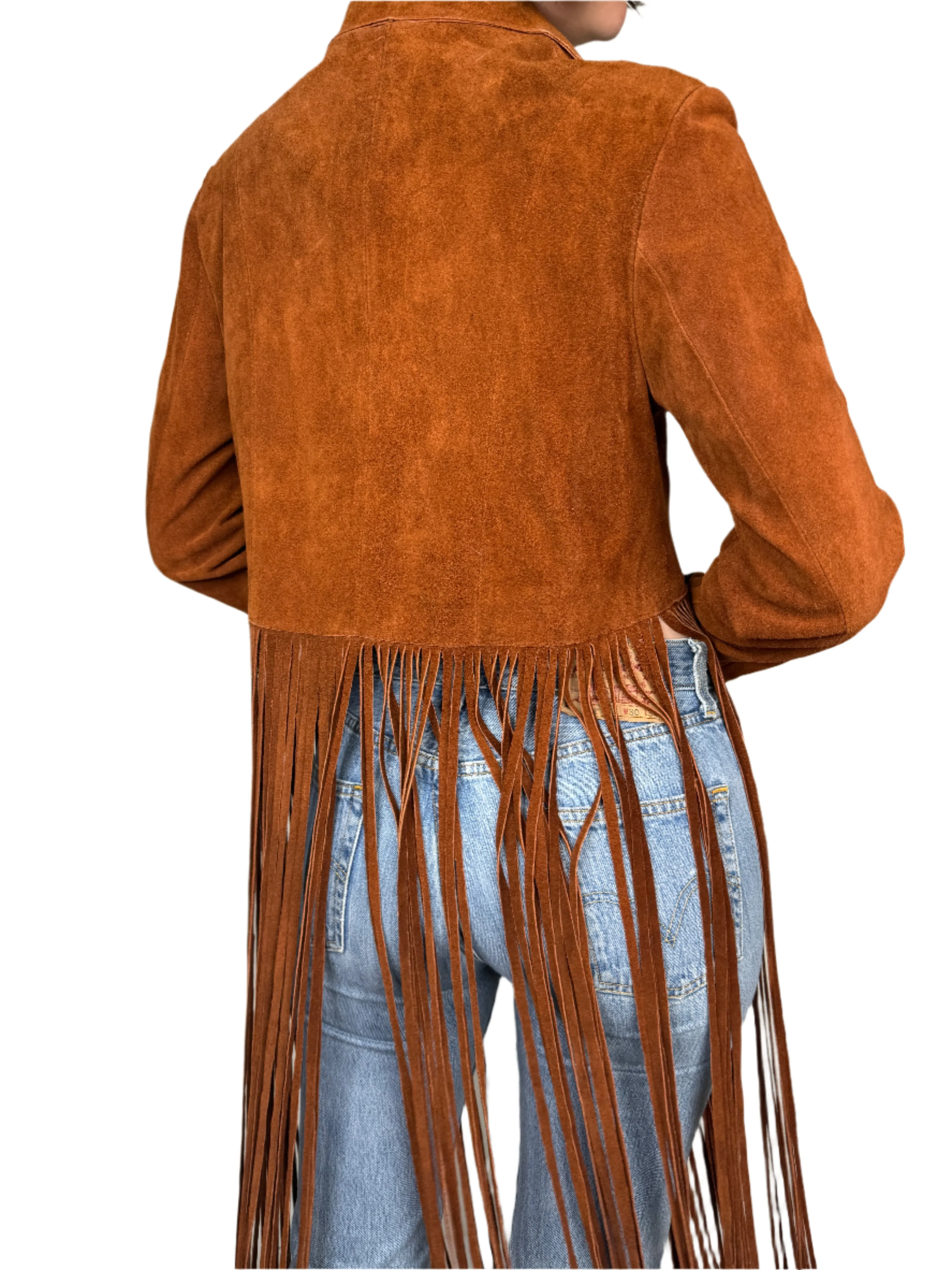 Brown Suede Jacket w/ Fringe 1990s