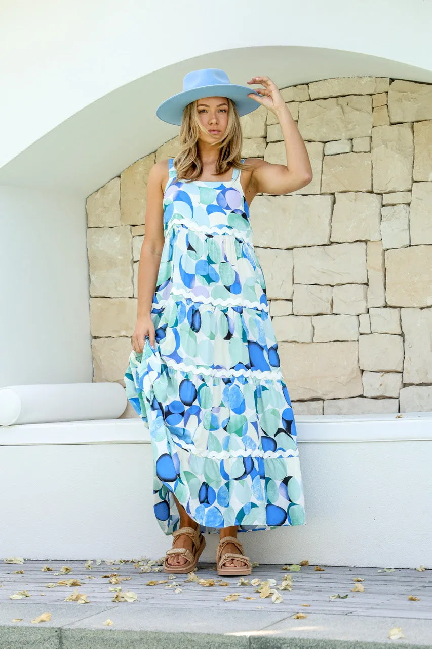 Bubble Ric Rac Trim Maxi Dress