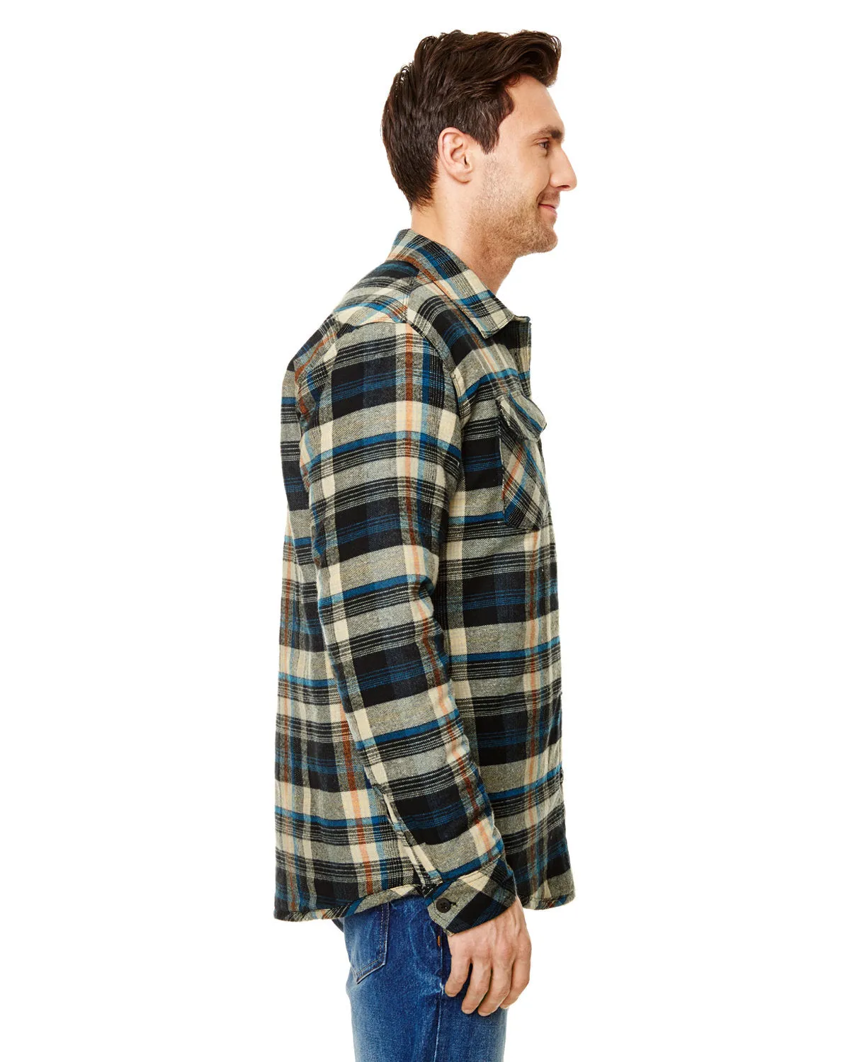 Burnside Adult Quilted Flannel Jacket B8610