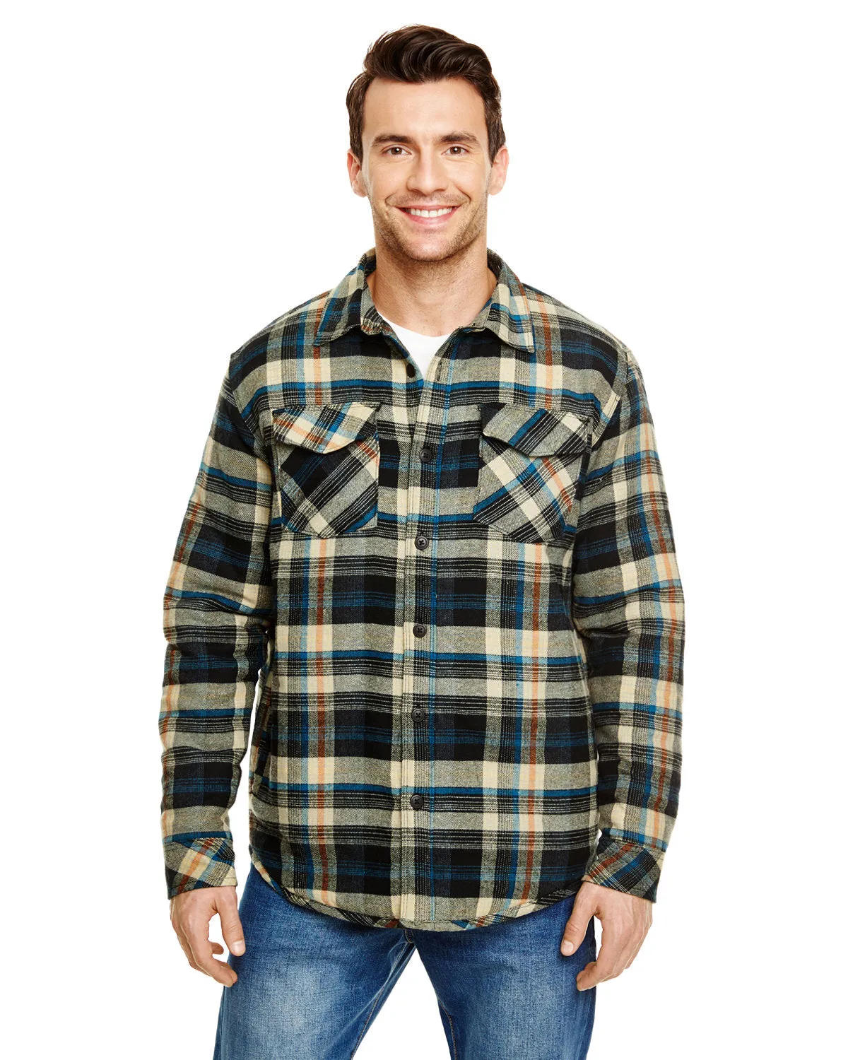 Burnside Adult Quilted Flannel Jacket B8610