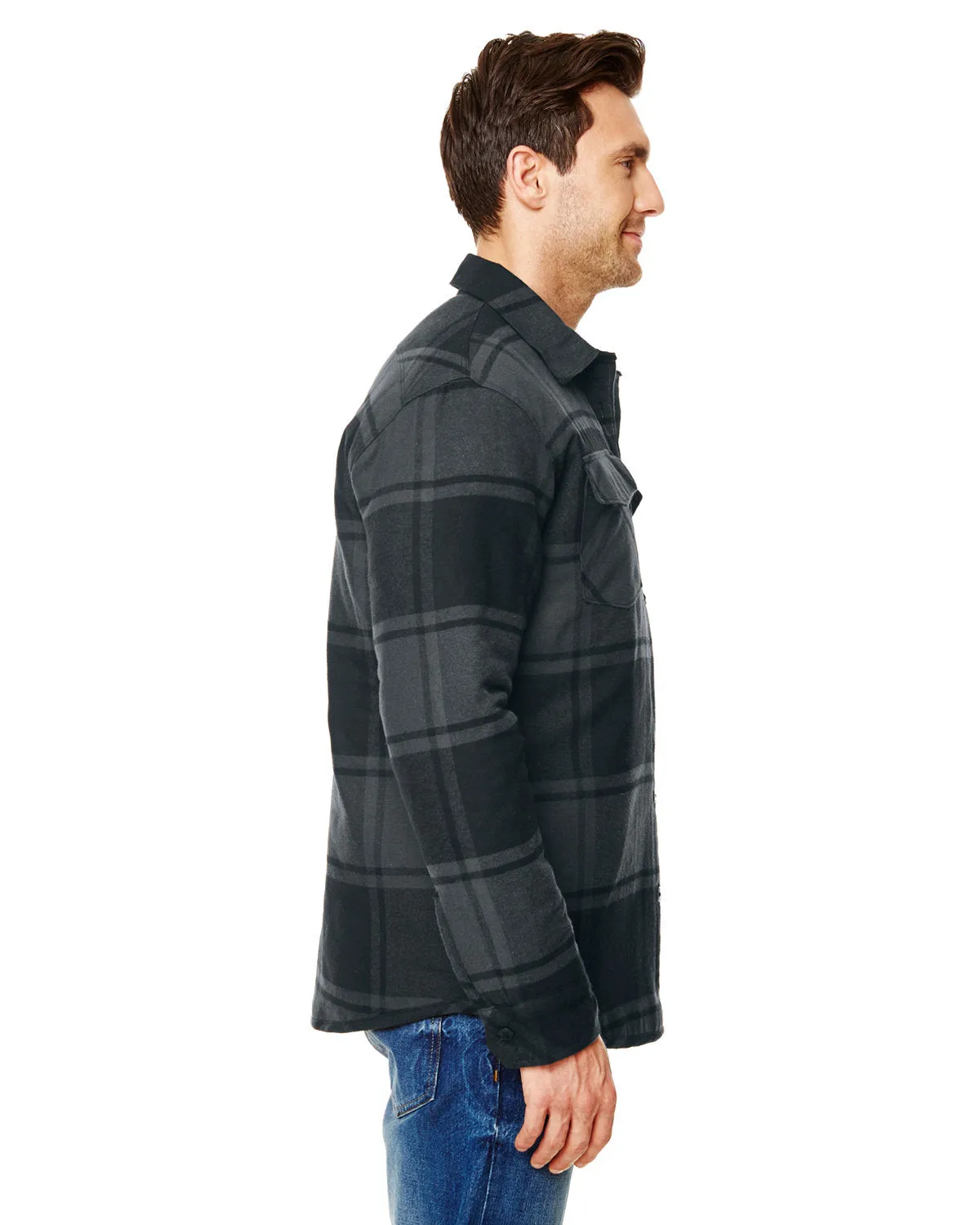 Burnside Adult Quilted Flannel Jacket B8610