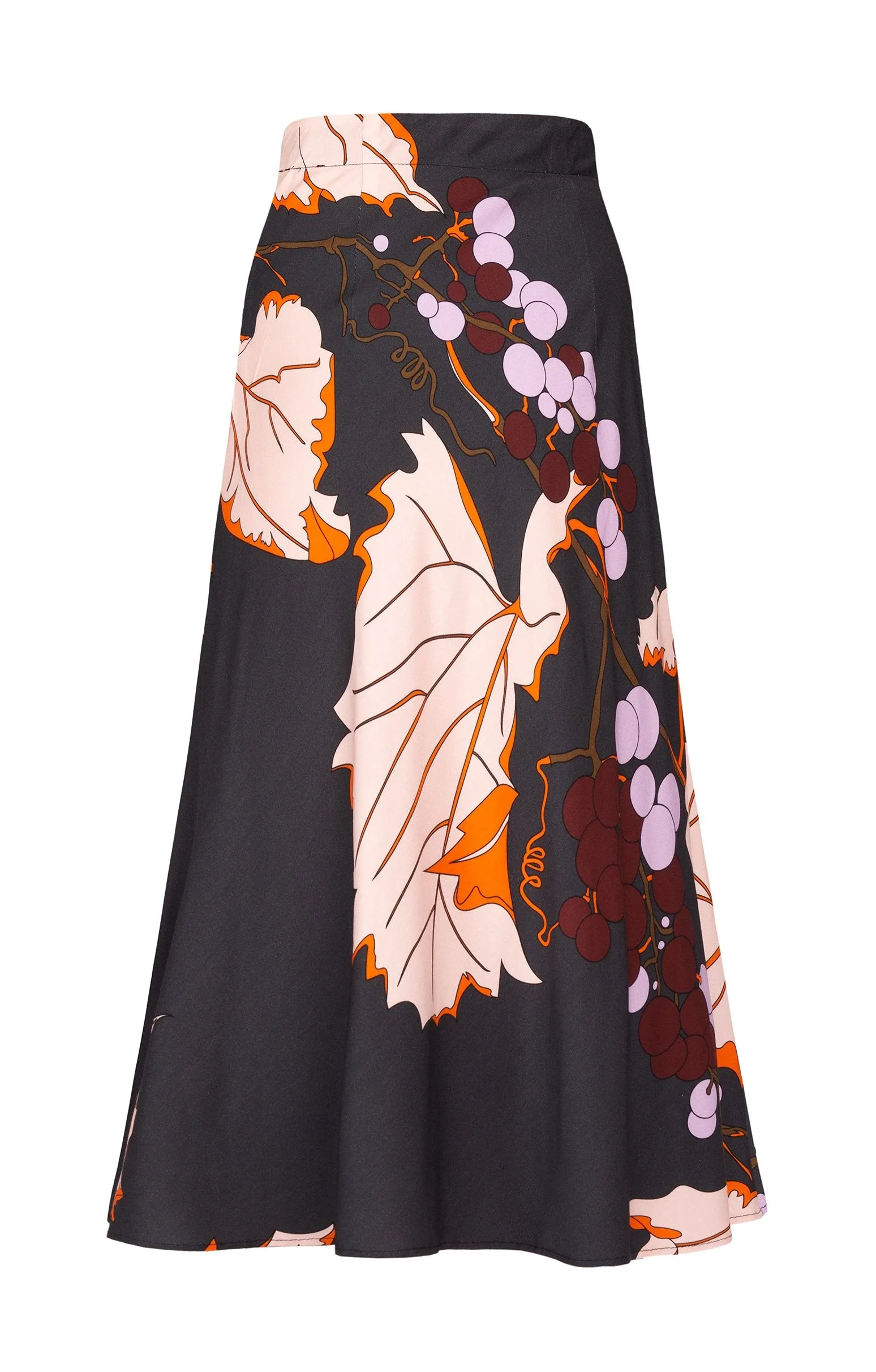 Cabernet A-Line Skirt Big Grapes