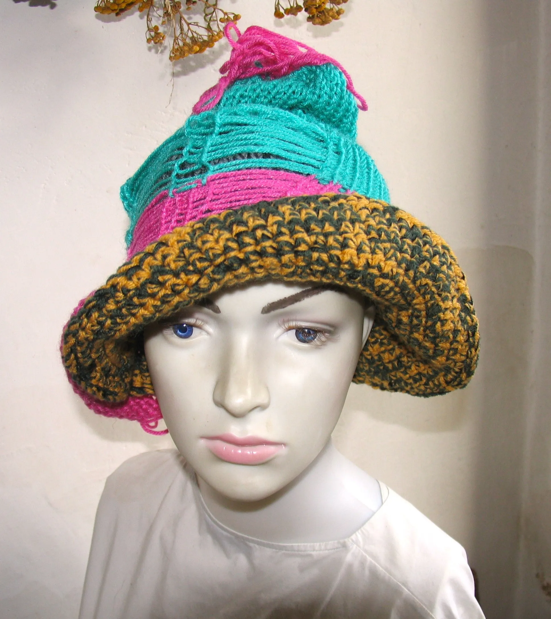 Camouflage Bucket Hat in a Sock Crochet Spring Fall Autumn Winter Bucket Hat Fall Winter Hats Men Women Accessories