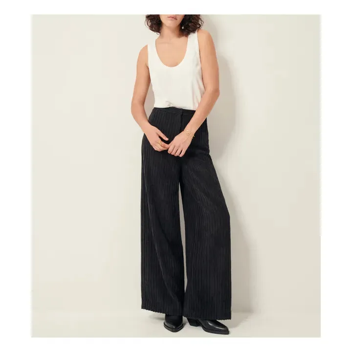 Cap East Pantalon Ample En Velours