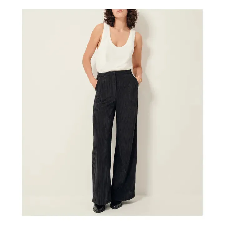 Cap East Pantalon Ample En Velours