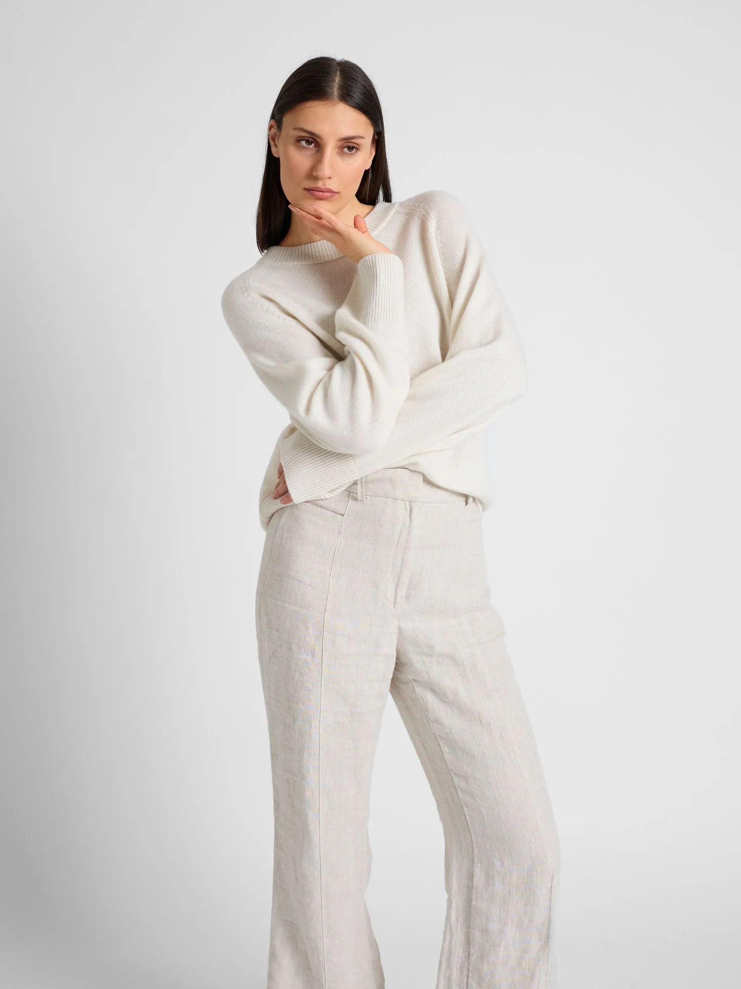 Cashmere sweater "Signy" - white