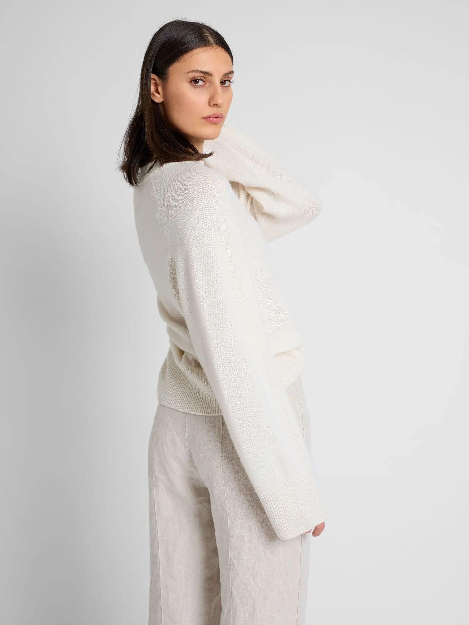 Cashmere sweater "Signy" - white