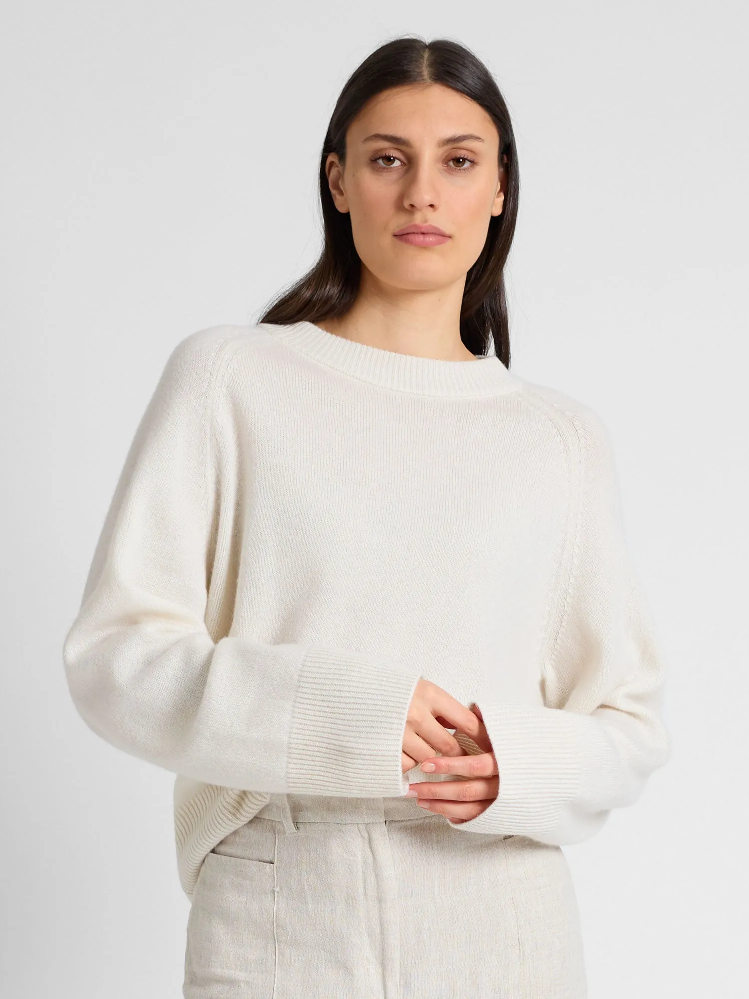 Cashmere sweater "Signy" - white