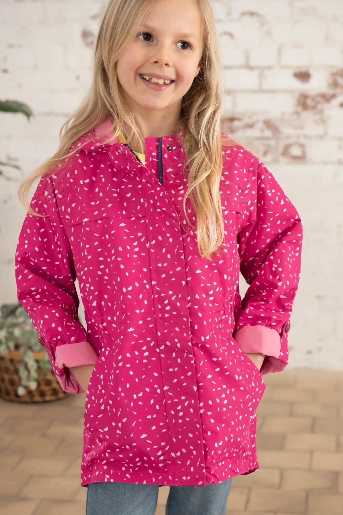 Charlotte Parka - Bright Pink Print