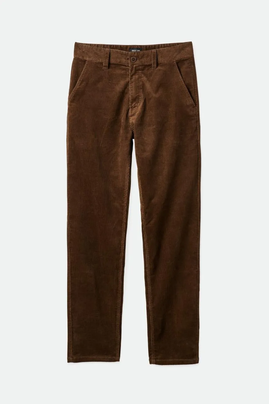 Choice Chino Slim Pant - Dark Earth Cord