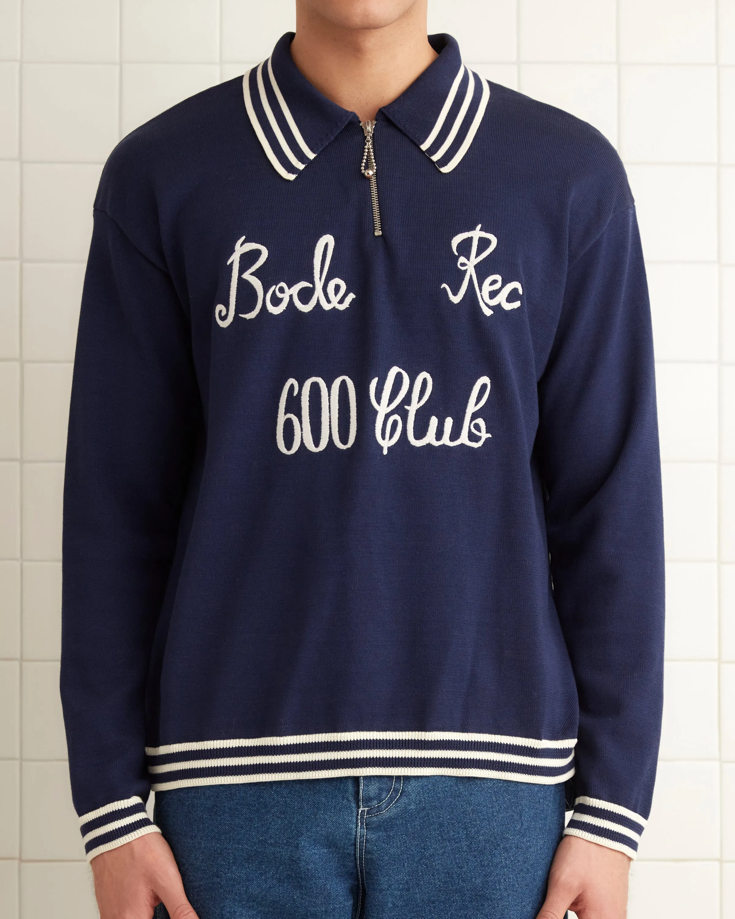 Club Long-Sleeved Polo - Navy