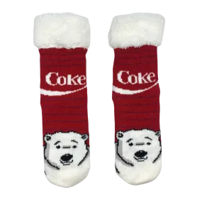 Coca Cola Fuzzy Babba Cozy Warmer Sock