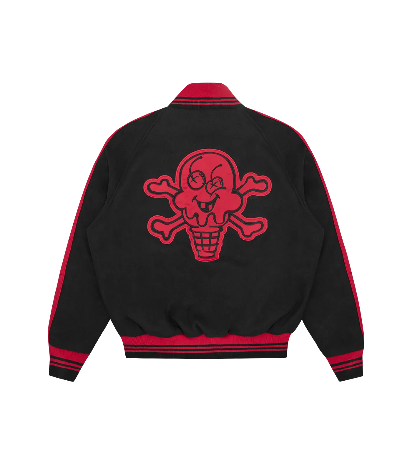 CONES & BONES VARSITY JACKET - BLACK