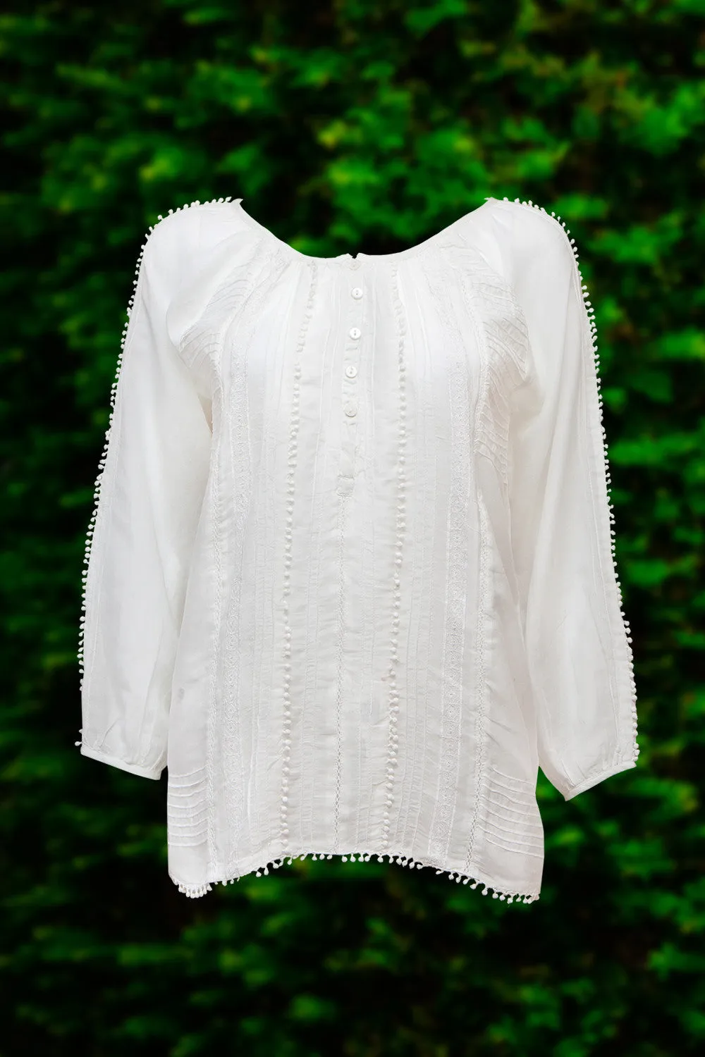 Cotton and Silk Frill Shirts