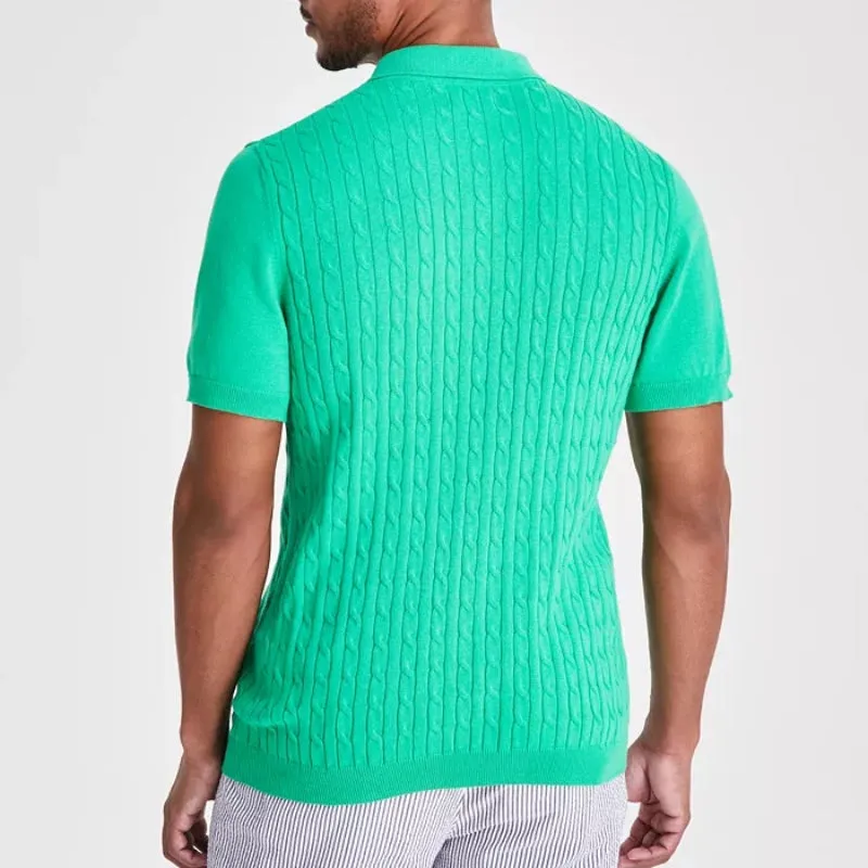 Custom Polo Collar Wool Men's Knitted Sweater