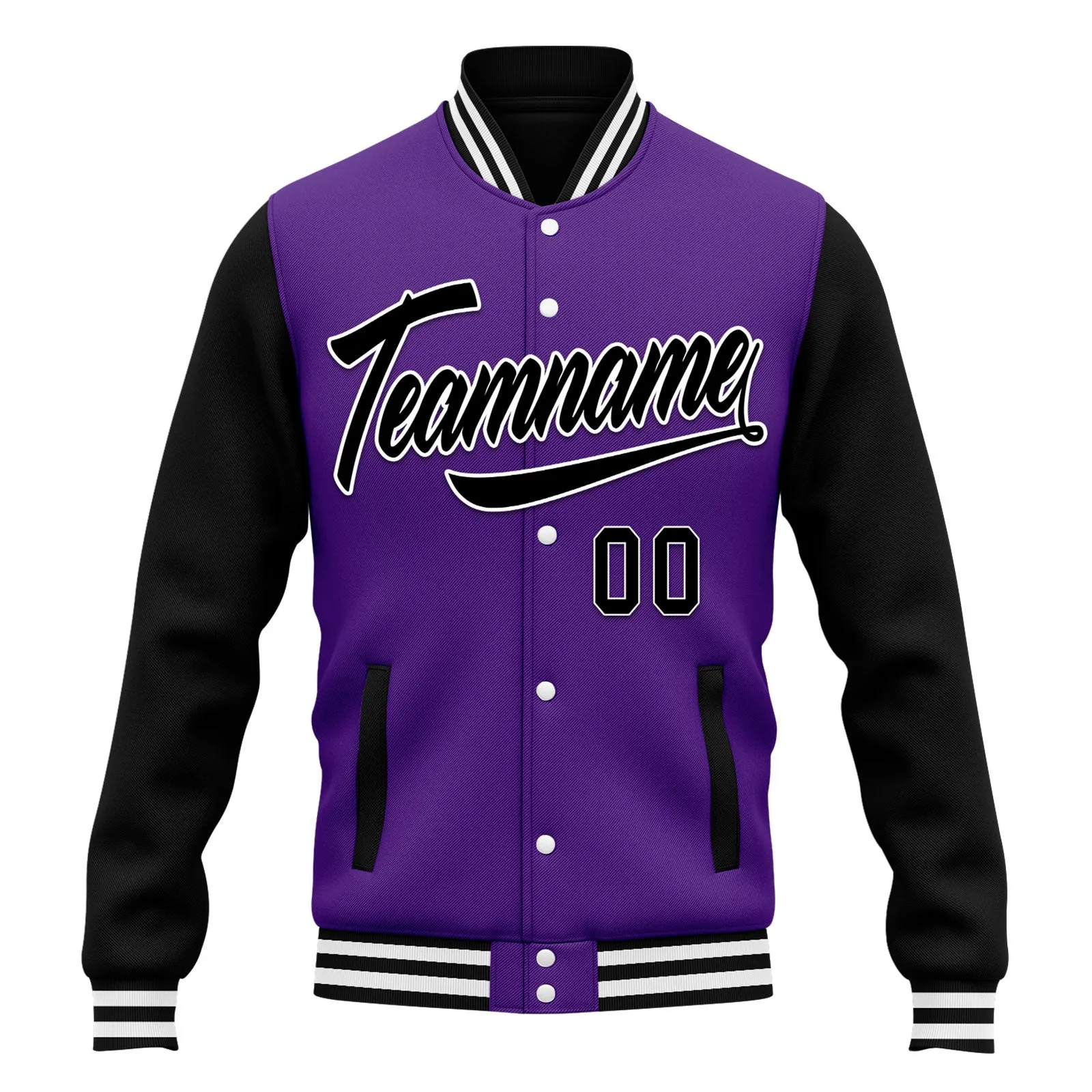 Custom Raglan Sleeves Jacket Bomber Full-Snap Varsity Letterman Personalized Jacket FZ005-D025002-11