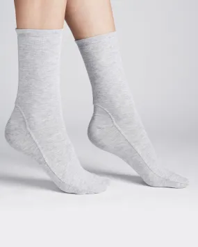 Darner Bamboo Jersey Socks | Light Grey