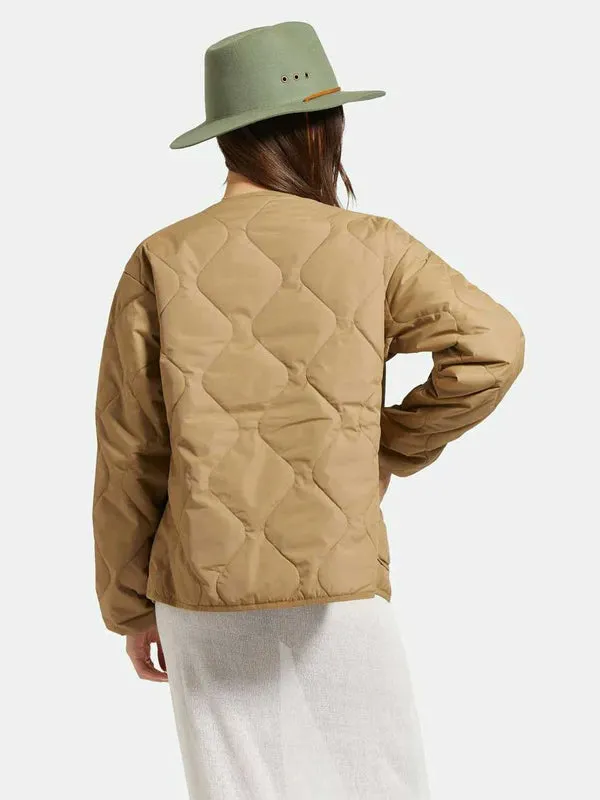 Delilah Quilted Jacket: Khaki