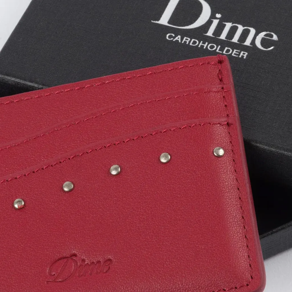 Dime MTL Studded Card Holder Red