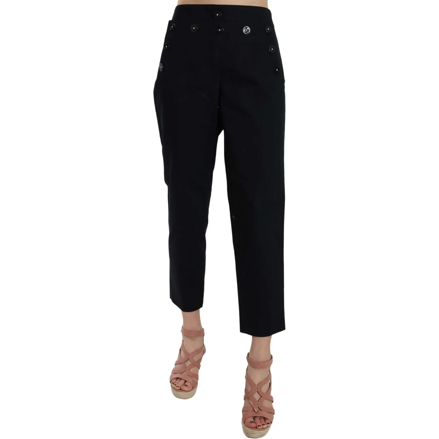 Dolce & Gabbana Chic Black Cotton Trousers